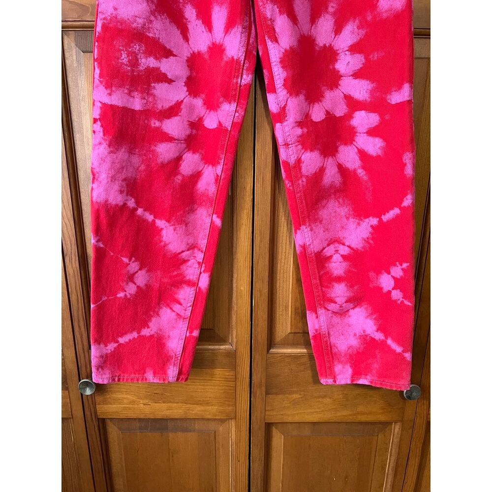 I.AM.GIA Women's Balin High Rise Straight Leg Jean Red Pink Tie Dye Size XS - Picture 4 of 11